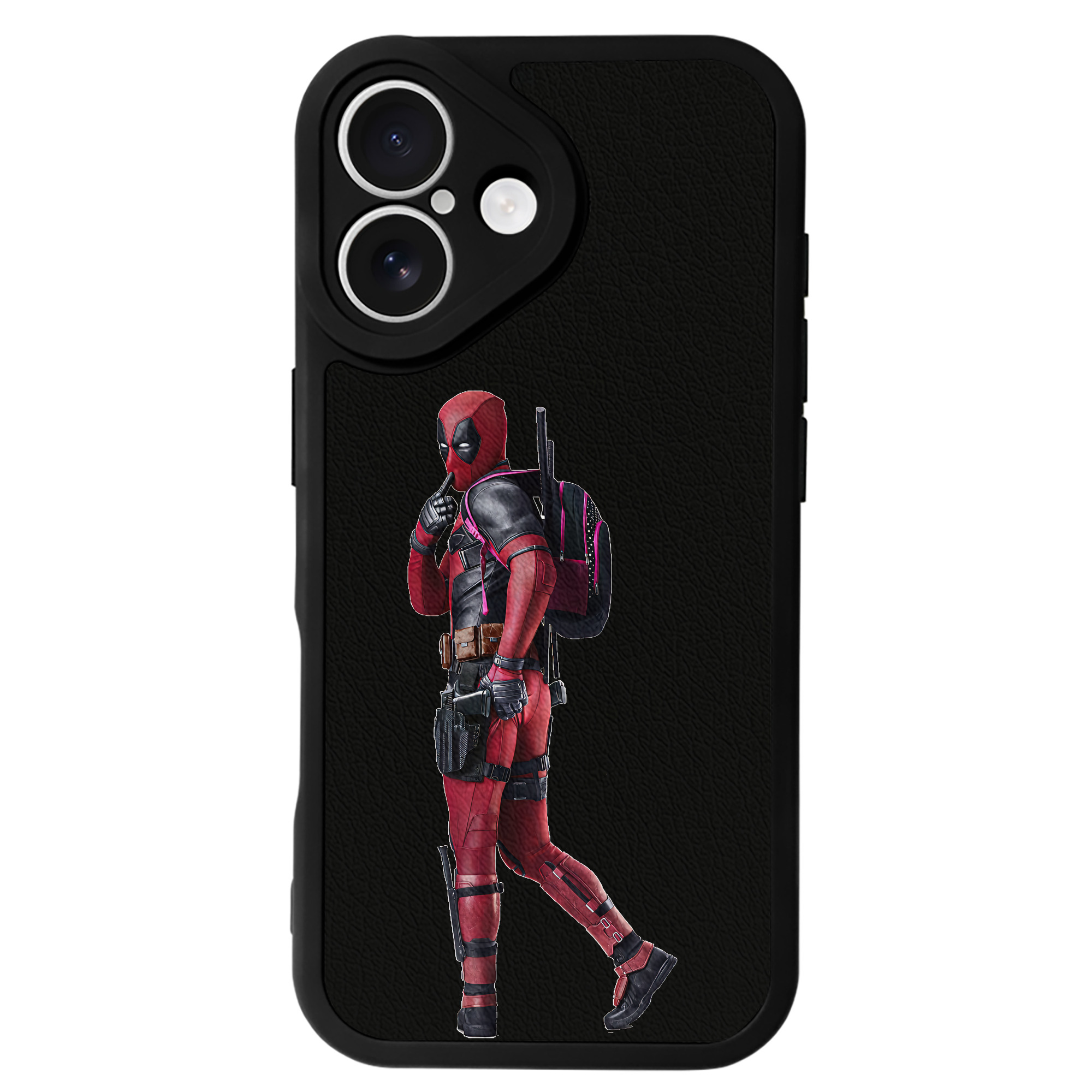 （画像用） Deadpool デッドプール 【iPhone 16シリーズ対応】シリコンスマホケース（レザー調） 材質：シリコン